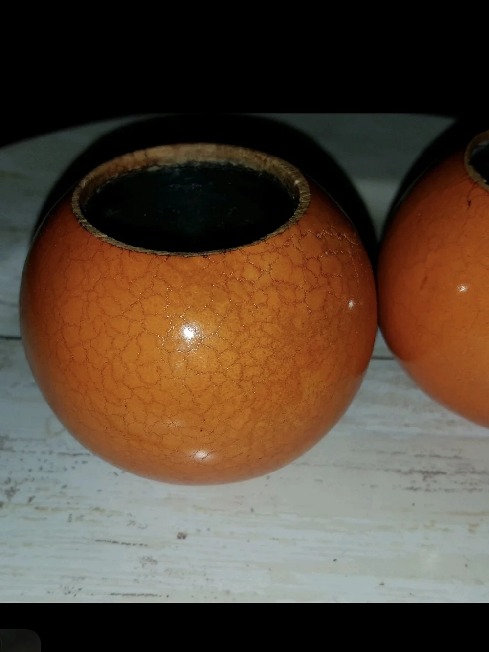 Set of 2 mini orange gourds 3